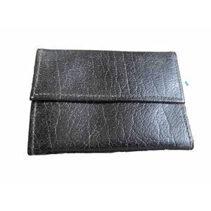 Vintage Wallet Mens Unisex Mac Phergus Black Leather Key Buffalo Calf